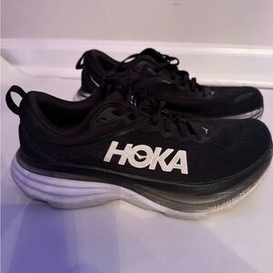 HOKA Black and White Running Shoes
